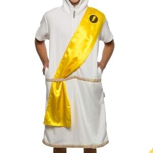 FUNZIEZ! Zeus Greek Roman God Costume Pajamas - One Piece Novelty Toga Size L